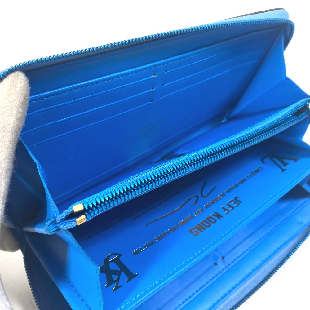 LOUIS VUITTON Long Wallet Purse M64603 leather blue Masters Collection Zippy wallet RUBENS Women Used Authentic