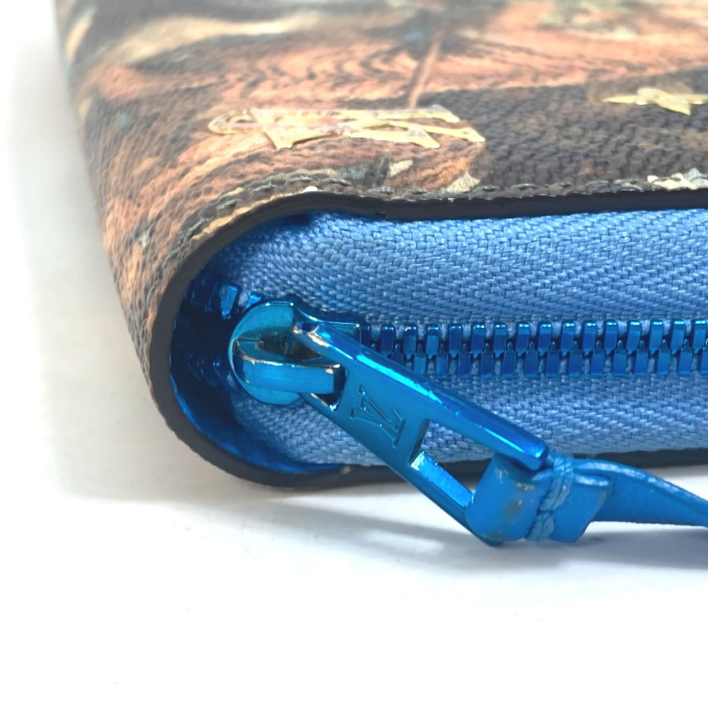 LOUIS VUITTON Long Wallet Purse M64603 leather blue Masters Collection Zippy wallet RUBENS Women Used Authentic