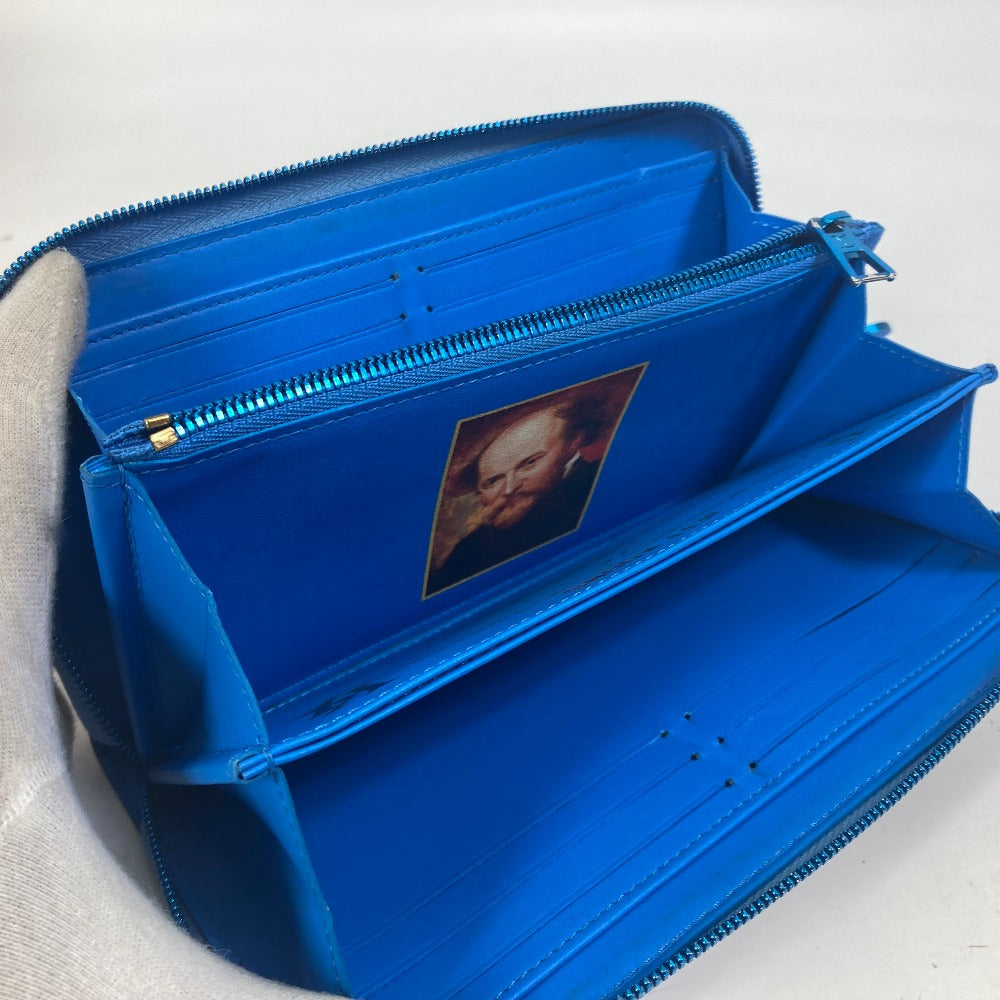 LOUIS VUITTON Long Wallet Purse M64603 leather blue Masters Collection Zippy wallet RUBENS Women Used Authentic