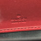 GUCCI Long Wallet Purse 410102 GG Supreme Canvas Red x brown GG Supreme Women Used Authentic