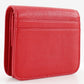 BALENCIAGA Bifold Wallet 601474 leather Red BB logo Women Used Authentic