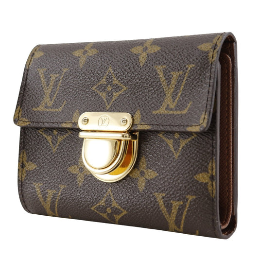 LOUIS VUITTON Bifold Wallet M58013 Monogram canvas Brown Portefeuille and Koala Women Used Authentic