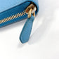 PRADA Long Wallet Purse Safiano leather blue ribbon