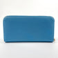 PRADA Long Wallet Purse Safiano leather blue ribbon