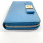 PRADA Long Wallet Purse Safiano leather blue ribbon