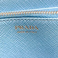PRADA Long Wallet Purse Safiano leather blue ribbon