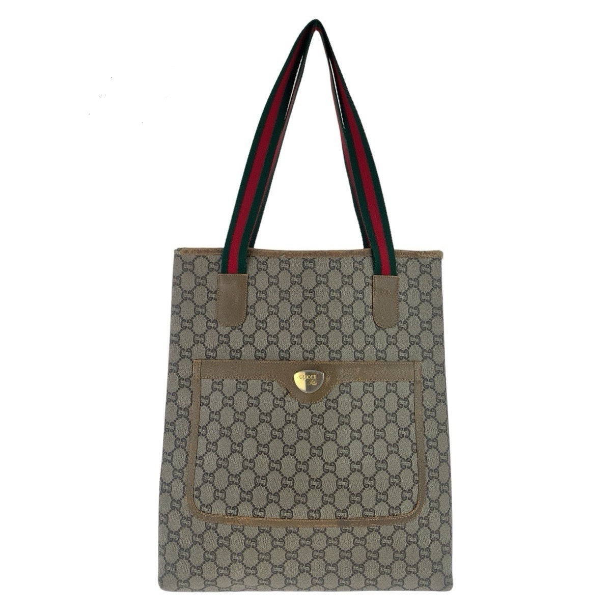 GUCCI Tote Bag GG Supreme Canvas beige GG Plus Sherry Line GG Supreme Old Gucci