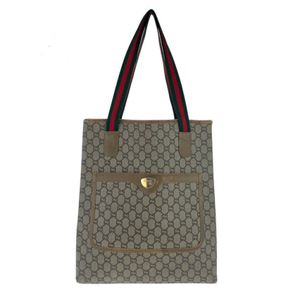 GUCCI Tote Bag GG Supreme Canvas beige GG Plus Sherry Line GG Supreme Old Gucci