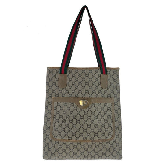 GUCCI Tote Bag GG Supreme Canvas beige GG Plus Sherry Line GG Supreme Old Gucci