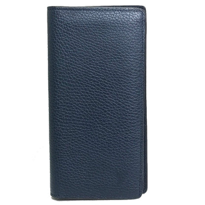 LOUIS VUITTON Long Wallet Purse M58818 Taurillon Clemence Navy Portefeuille Blaza mens Used Authentic