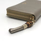 GUCCI Long Wallet Purse 307984 leather Champagne Gold Bamboo Continental wallet Women Used Authentic