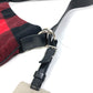 CELINE Shoulder Bag Cotton, Leather Red check Women Used Authentic