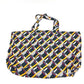 FENDI Tote Bag Leather / nylon White / Navy FIRA FIRA Eco bag Shoulder Bag Women Used Authentic