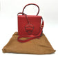 LOEWE Handbag leather Red Barcelona Women Used Authentic