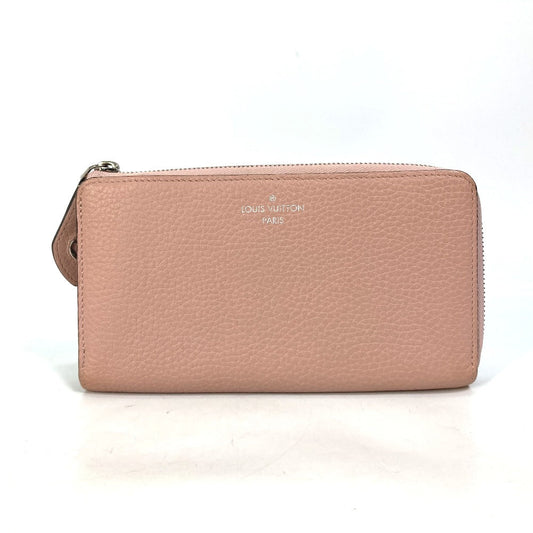 LOUIS VUITTON Long Wallet Purse M63103 Taurillon Clemence Leather pink Portefeuille comet Women Used Authentic