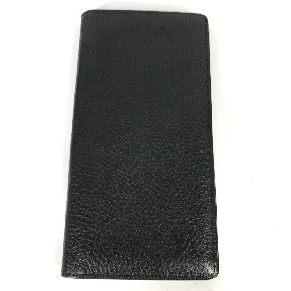 LOUIS VUITTON Long Wallet Purse M58192 Taurillon Clemence Leather black Long wallet Portefeuille Braza Women Used Authentic
