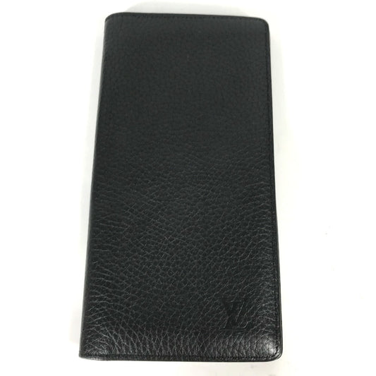 LOUIS VUITTON Long Wallet Purse M58192 Taurillon Clemence Leather black Long wallet Portefeuille Braza Women Used Authentic