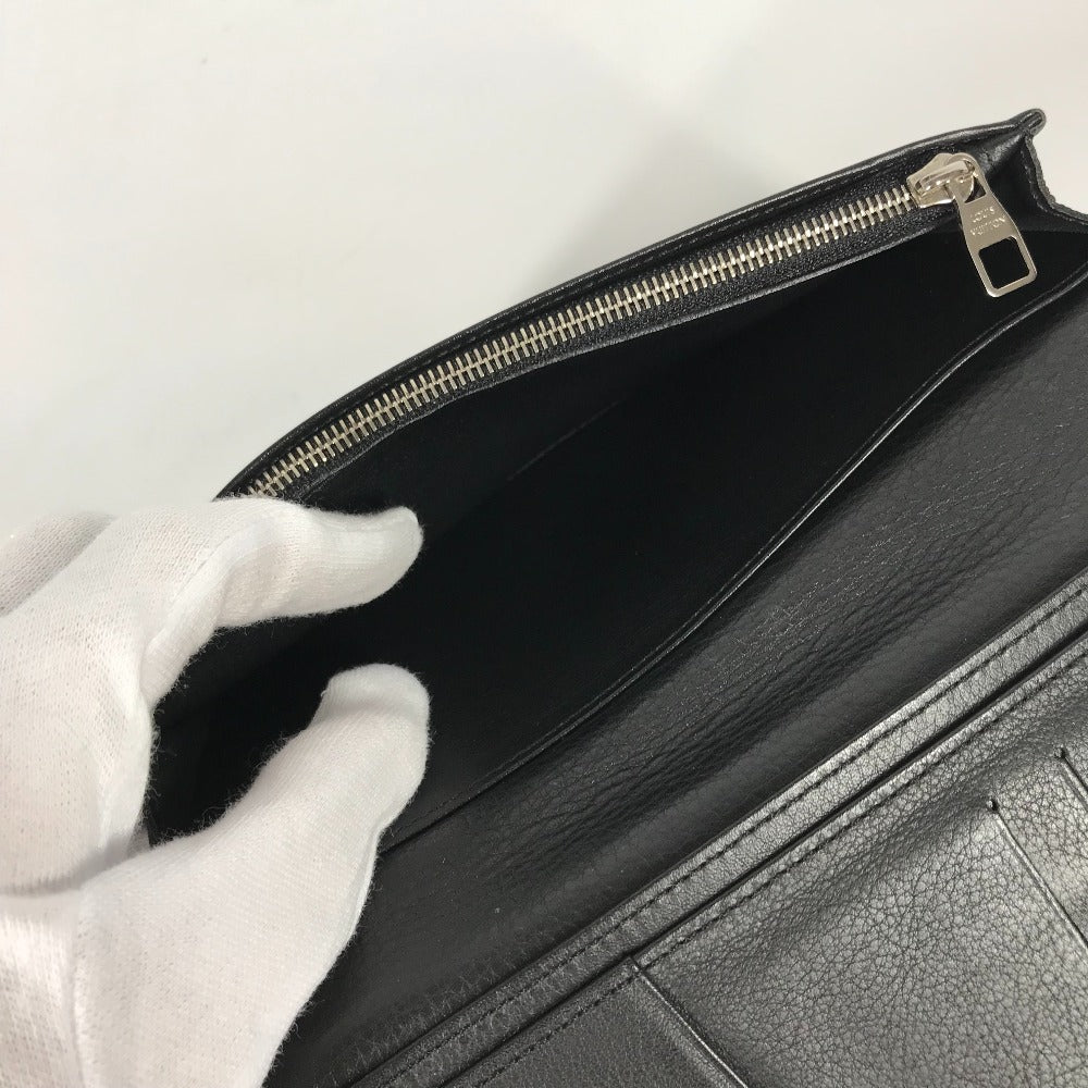 LOUIS VUITTON Long Wallet Purse M58192 Taurillon Clemence Leather black Long wallet Portefeuille Braza Women Used Authentic