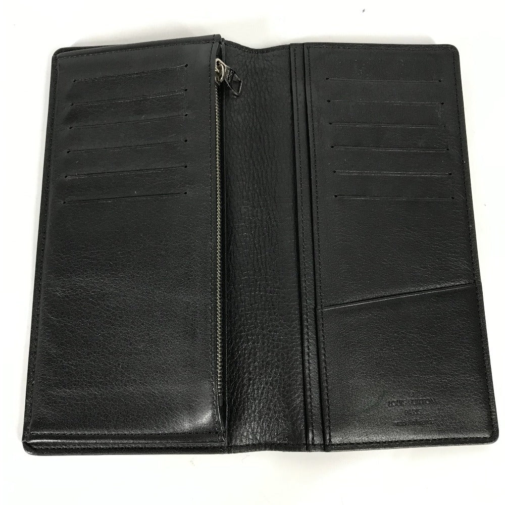 LOUIS VUITTON Long Wallet Purse M58192 Taurillon Clemence Leather black Long wallet Portefeuille Braza Women Used Authentic