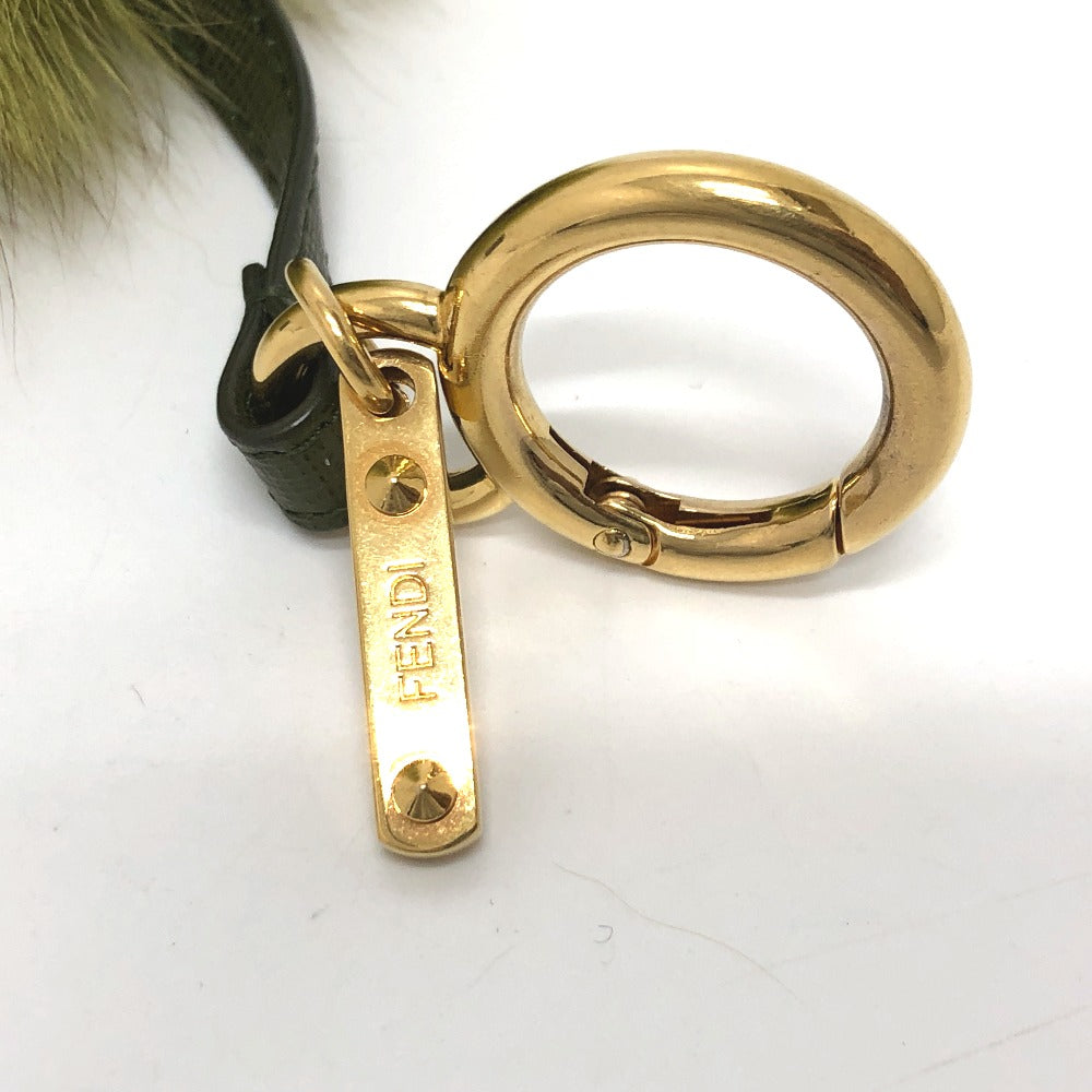 FENDI Bag charm fur green Bonbon charm Women(Unisex) Used Authentic