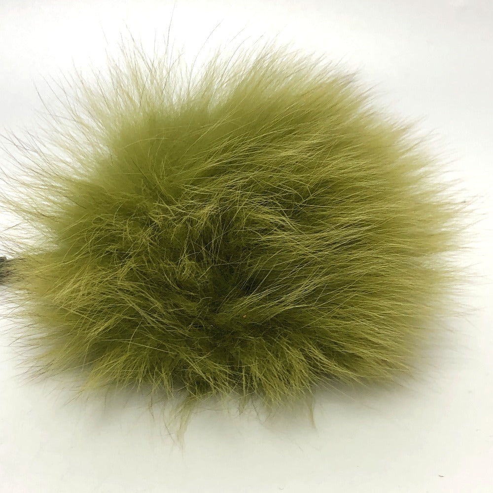 FENDI Bag charm fur green Bonbon charm Women(Unisex) Used Authentic