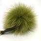 FENDI Bag charm fur green Bonbon charm Women(Unisex) Used Authentic