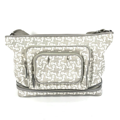 CELINE Shoulder Bag PVC / Leather gray Ai Tominaga collaboration Sulky Mothers bag Women Used Authentic
