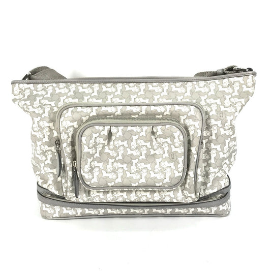 CELINE Shoulder Bag PVC / Leather gray Ai Tominaga collaboration Sulky Mothers bag Women Used Authentic