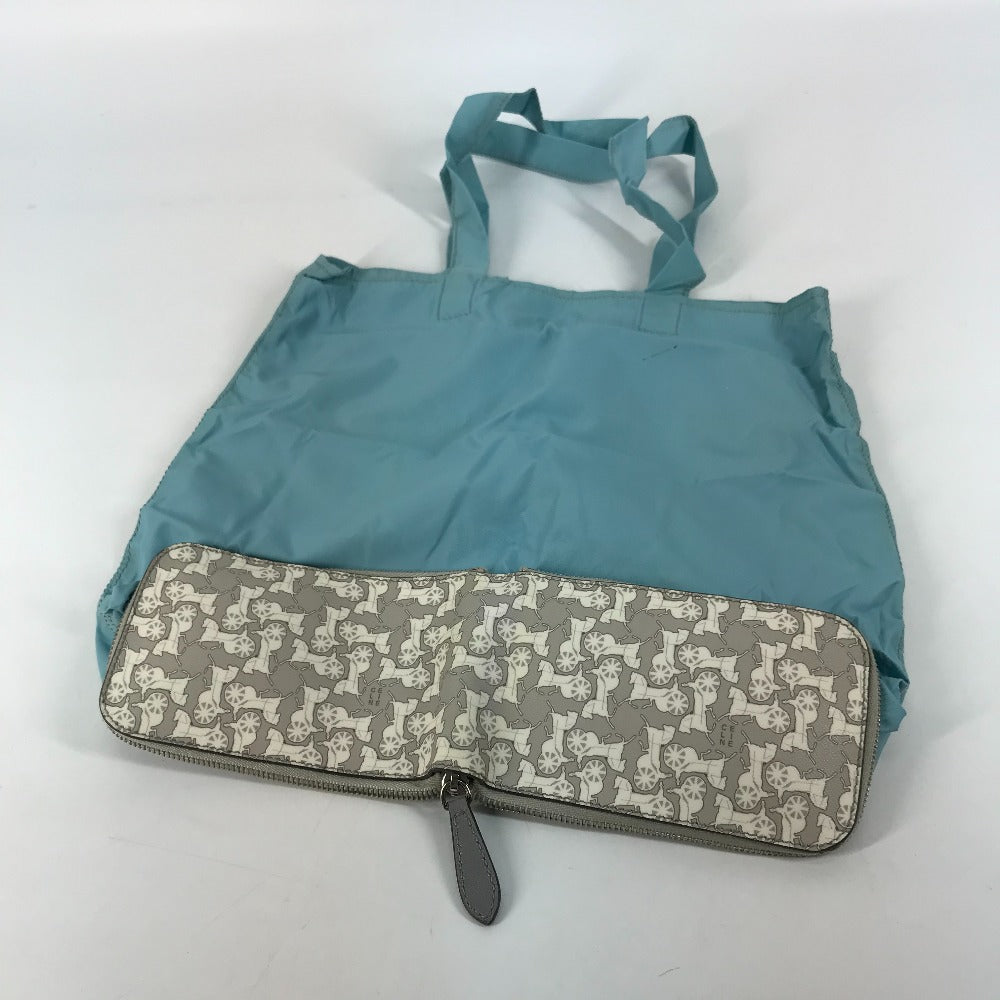 CELINE Shoulder Bag PVC / Leather gray Ai Tominaga collaboration Sulky Mothers bag Women Used Authentic