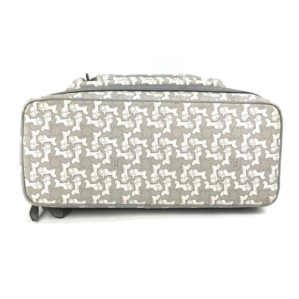 CELINE Shoulder Bag PVC / Leather gray Ai Tominaga collaboration Sulky Mothers bag Women Used Authentic