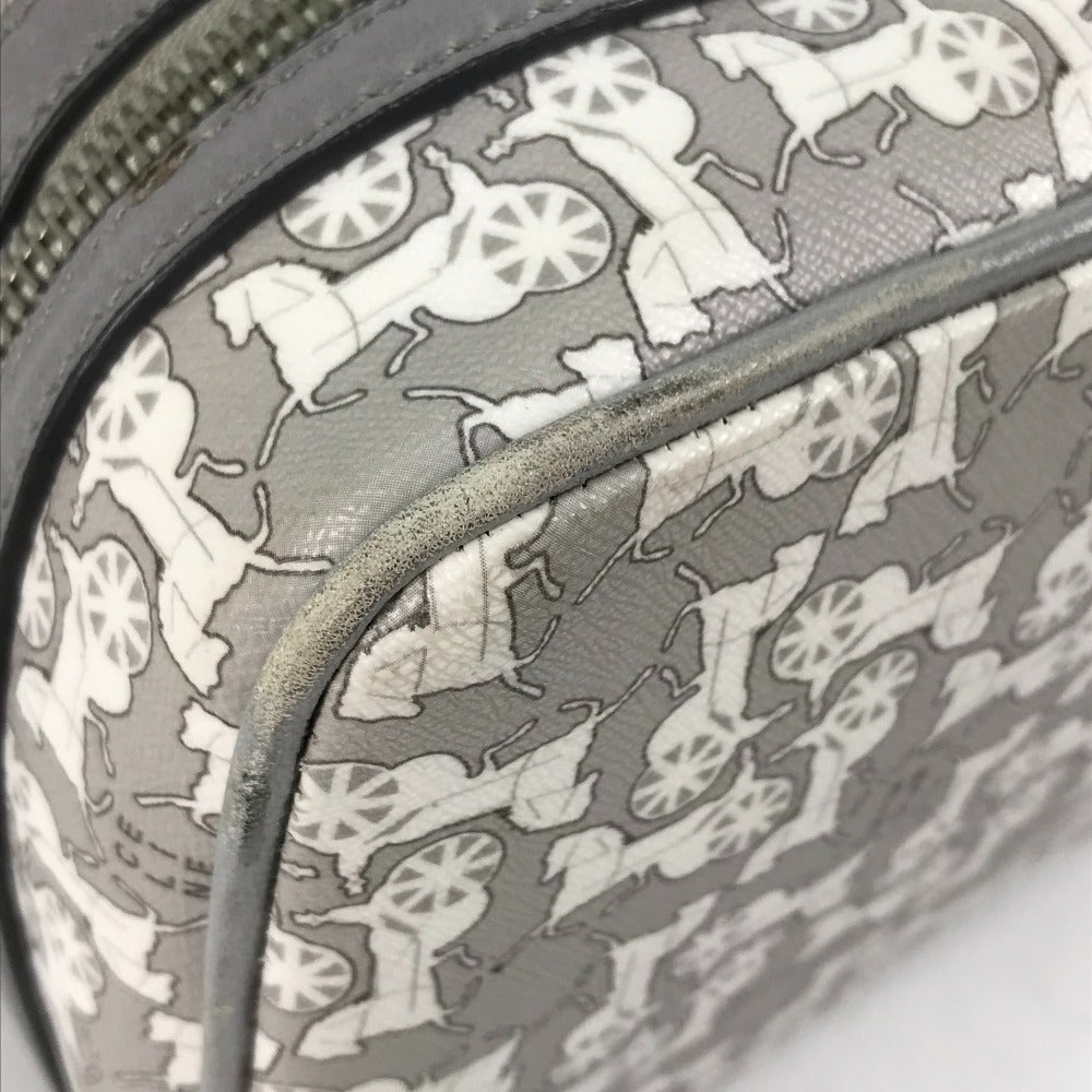 CELINE Shoulder Bag PVC / Leather gray Ai Tominaga collaboration Sulky Mothers bag Women Used Authentic