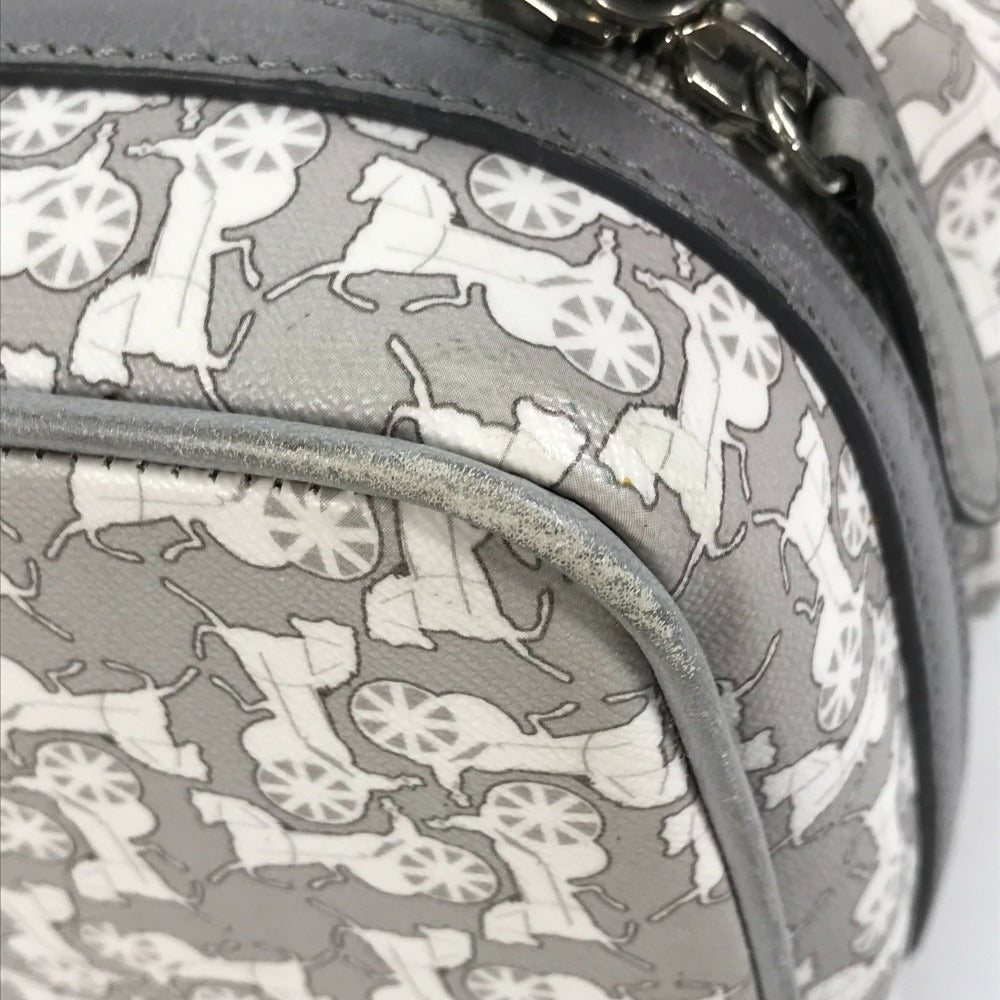 CELINE Shoulder Bag PVC / Leather gray Ai Tominaga collaboration Sulky Mothers bag Women Used Authentic