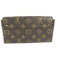 LOUIS VUITTON Long Wallet Purse M60414 Monogram canvas Brown x Gold Metal Bifold Wallet Portefeuille Elyses mens Used Authentic