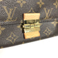 LOUIS VUITTON Long Wallet Purse M60414 Monogram canvas Brown x Gold Metal Bifold Wallet Portefeuille Elyses mens Used Authentic
