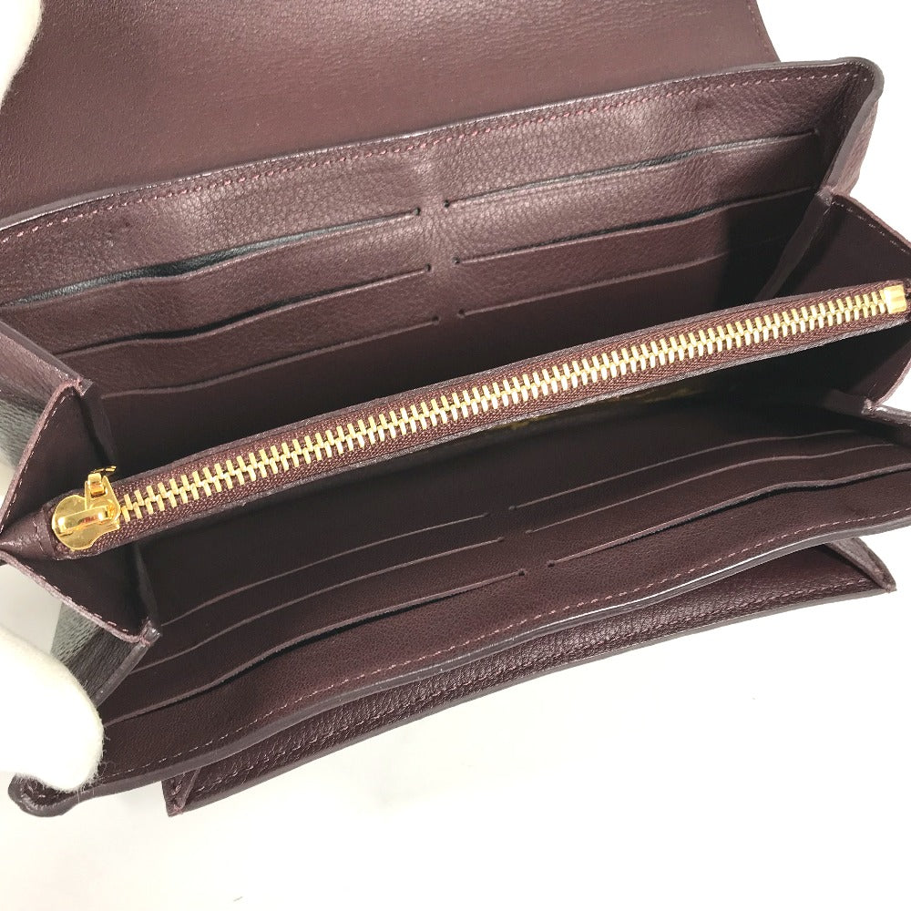 LOUIS VUITTON Long Wallet Purse M60414 Monogram canvas Brown x Gold Metal Bifold Wallet Portefeuille Elyses mens Used Authentic