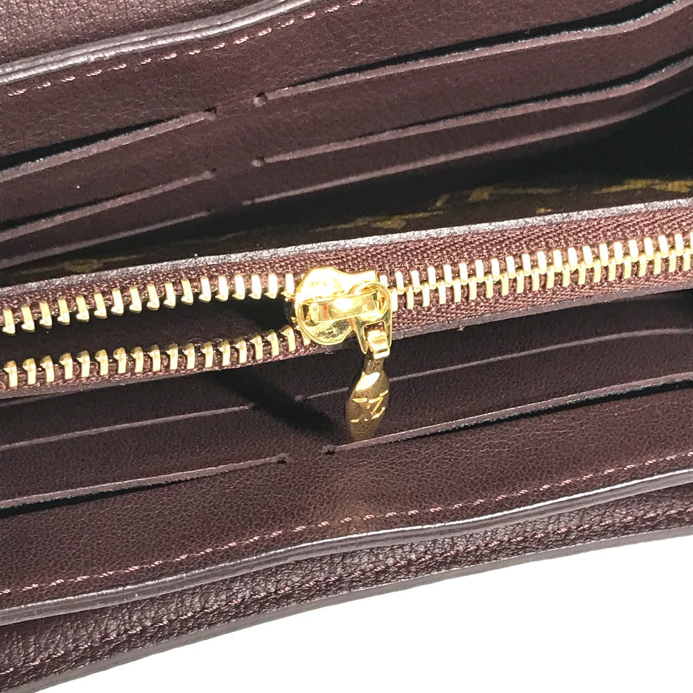 LOUIS VUITTON Long Wallet Purse M60414 Monogram canvas Brown x Gold Metal Bifold Wallet Portefeuille Elyses mens Used Authentic