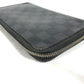 LOUIS VUITTON Long Wallet Purse N63077 Damier Grafitto Canvas black Damier Zippy Organizer mens Used Authentic