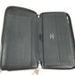 LOUIS VUITTON Long Wallet Purse N63077 Damier Grafitto Canvas black Damier Zippy Organizer mens Used Authentic