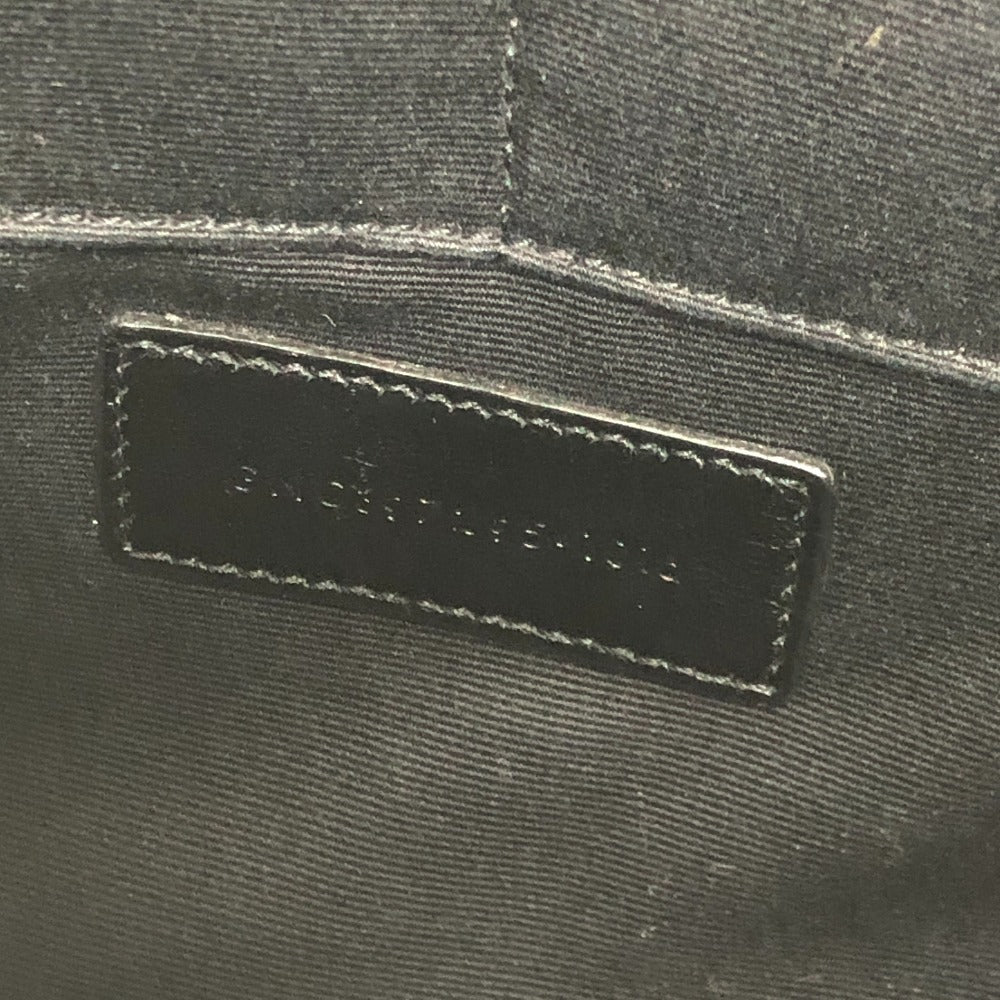 SAINT LAURENT Clutch bag leather black Star patch Women Used Authentic