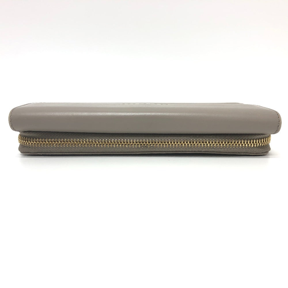 GUCCI Long Wallet Purse leather gray logo Women Used Authentic
