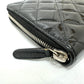 CHANEL Long Wallet Purse Patent calf leather black Matrasse Women Used Authentic