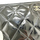 CHANEL Long Wallet Purse Patent calf leather black Matrasse Women Used Authentic