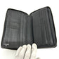 CHANEL Long Wallet Purse Patent calf leather black Matrasse Women Used Authentic