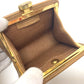 Dior Coin case leather Brown Overall handle Women Used Authentic