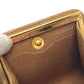 Dior Coin case leather Brown Overall handle Women Used Authentic