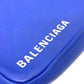 BALENCIAGA Pouch 476976 leather blue Triangle triangle Women Used Authentic