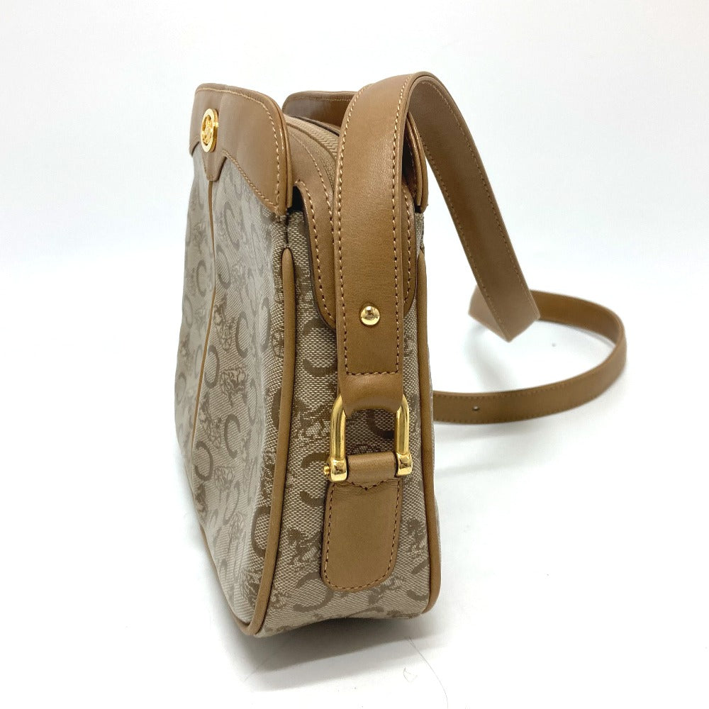 CELINE Shoulder Bag PVC / Leather beige C Macadam Women Used Authentic