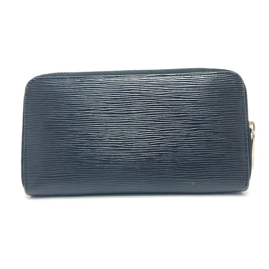 LOUIS VUITTON Long Wallet Purse M60632 Epi Leather SilverMetal Zippy Organizer mens Used Authentic