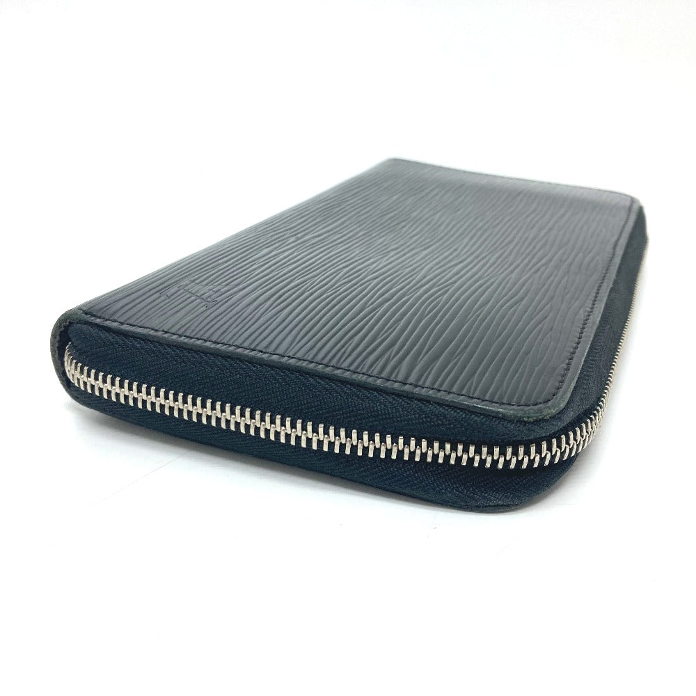 LOUIS VUITTON Long Wallet Purse M60632 Epi Leather SilverMetal Zippy Organizer mens Used Authentic