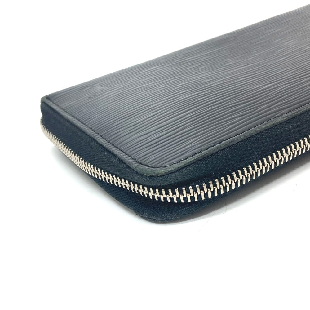 LOUIS VUITTON Long Wallet Purse M60632 Epi Leather SilverMetal Zippy Organizer mens Used Authentic